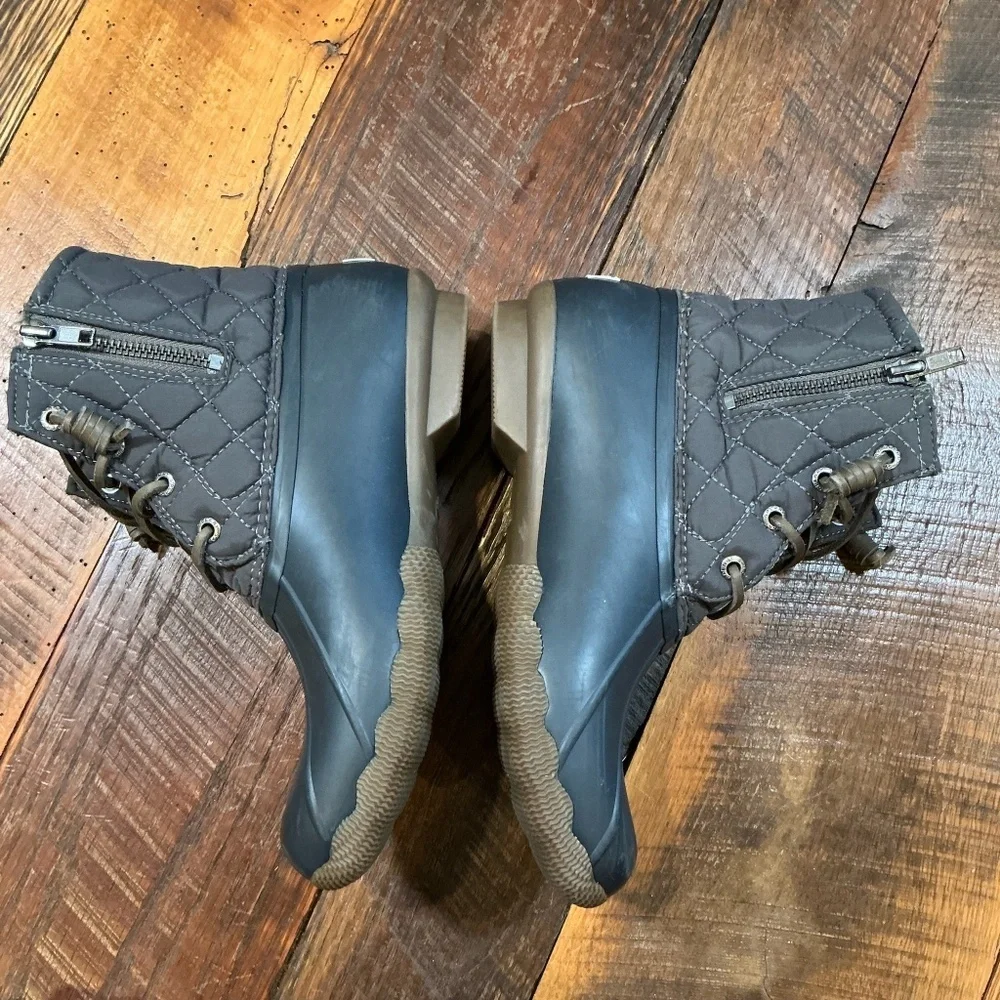 Sperry Women’s Quilted Duck Boots STS93027F Gray Size 7 – Waterproof
